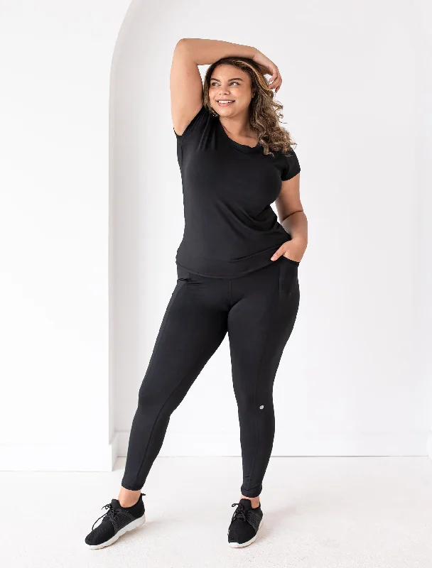 Major Savings LADIES HIGH RISE SIDE POCKET LEGGING (SIZES XS TO XXL)