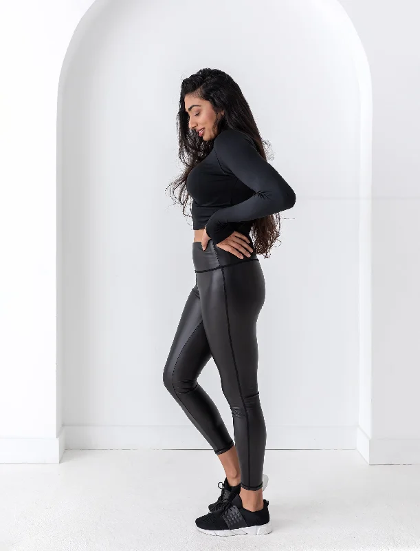 Bonus Savings LADIES VEGAN LEATHER LEGGING