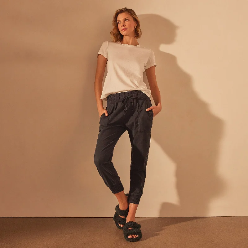 Don’t Miss Out Mixed Media Pant - French Navy