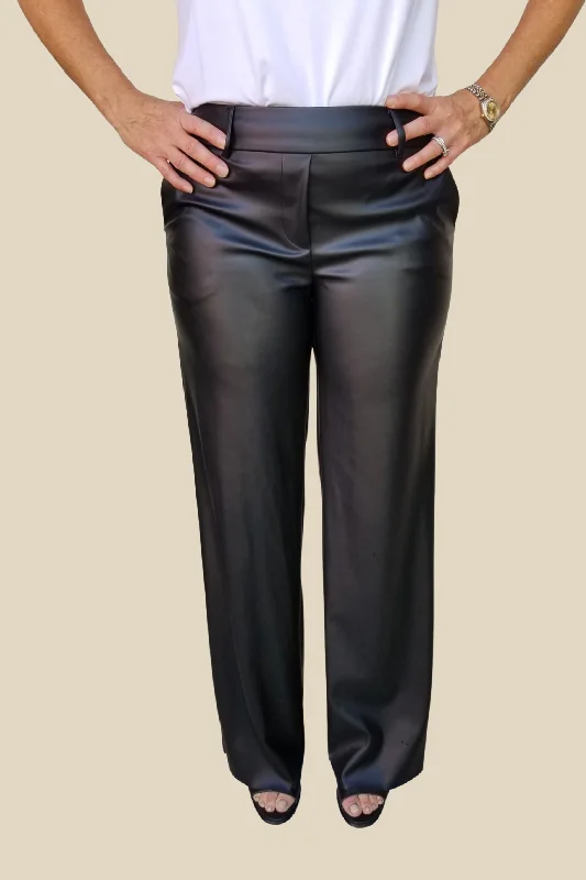Don't Wait Pleather Straight Leg
