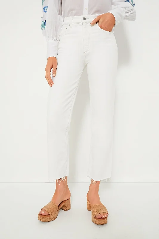 Limited Edition White Sabine Straight Raw Hem