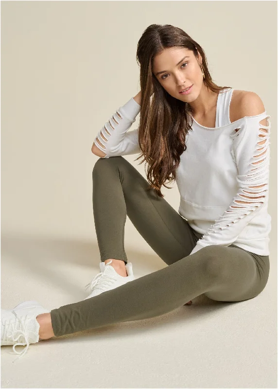 Deal of the Day Basic Leggings - Olive