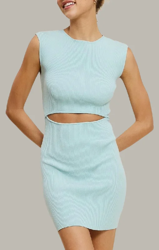 Steals and Deals Avi Light Blue Cut Out Dress