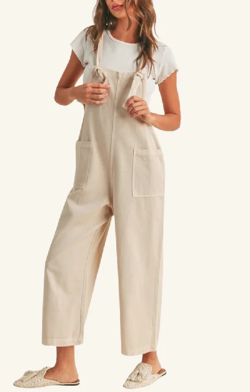 Major Savings Destiny Oatmeal Tencel Jumpsuit