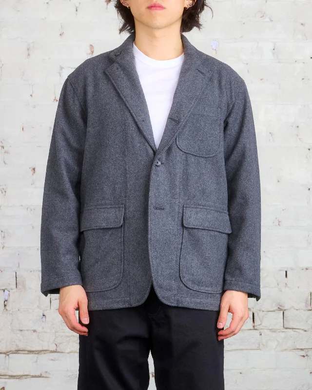 Engineered Garments Loiter Jacket Grey Poly Heavy Flannel