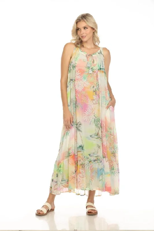 Mega Sale Johnny Was Bobbie Tropical Print Maxi Dress C33424A5 Boho Chic