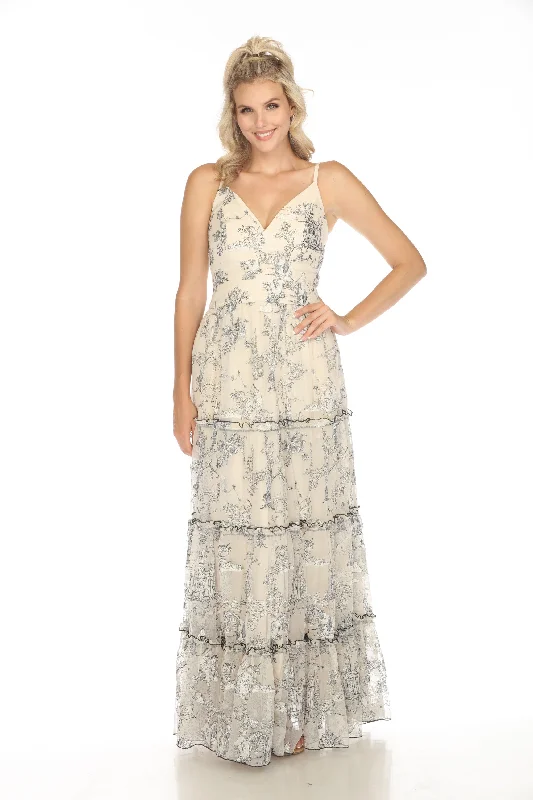 Can't Miss Johnny Was House On Hill Embroidered Long Dress R34424 Boho Chic