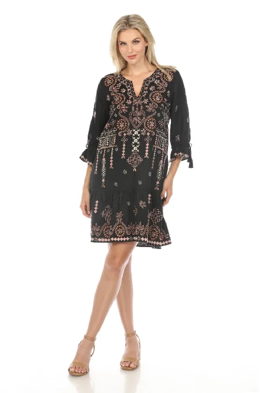 Super Bargain Johnny Was JWLA Faye Kimono Sleeve Flounce Dress J30824 Boho Chic *