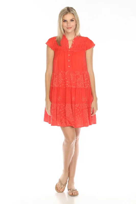 Price Drop Alert Johnny Was Red Nyana Harmonee Babydoll Slip Dress C33924