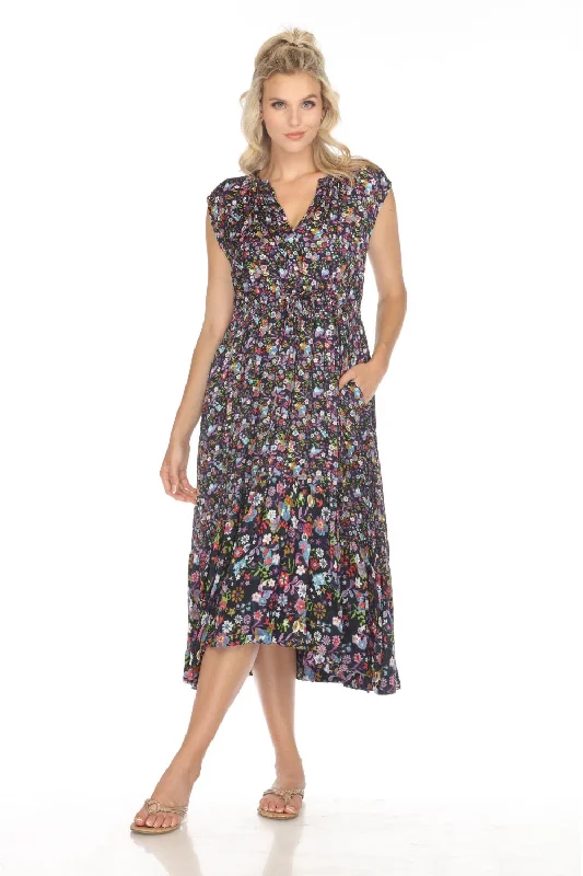 Final Markdown Johnny Was Oasis Kali Floral High Low Dress C39523B8 Boho Chic