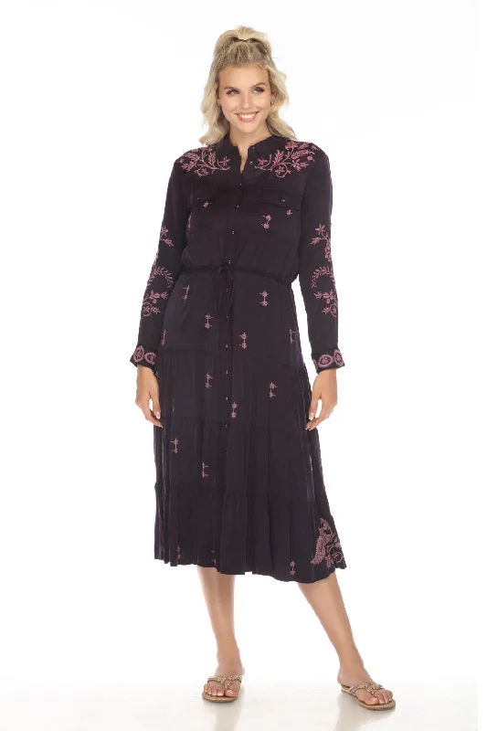 Online Specials Johnny Was Workshop Chloe Western Tiered Shirt Dress W30923 Boho Chic *