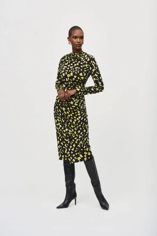 Deal of the Week Joseph Ribkoff Black/Multi Abstract Print Midi Sheath Dress 243061 Deal of the Week Joseph Ribkoff Black/Multi Abstract Print Midi Sheath Dress 243061