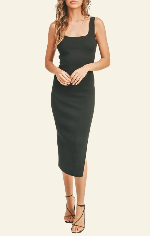 Limited Time Offer Nahlei Black Square Neck Dress