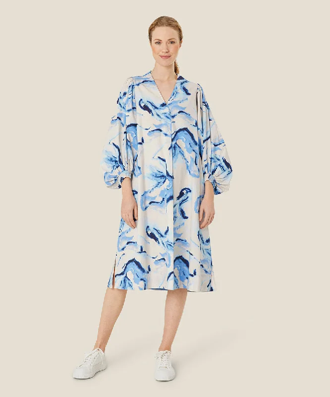 Major Savings Nalo Smock-Sleeve Midi Dress