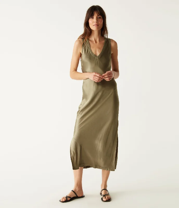While Supplies Last Randi Satin Midi Dress