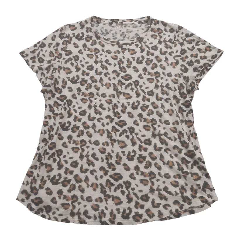 Season Finale Sale Animal Print Top Short Sleeve Banana Republic, Size M