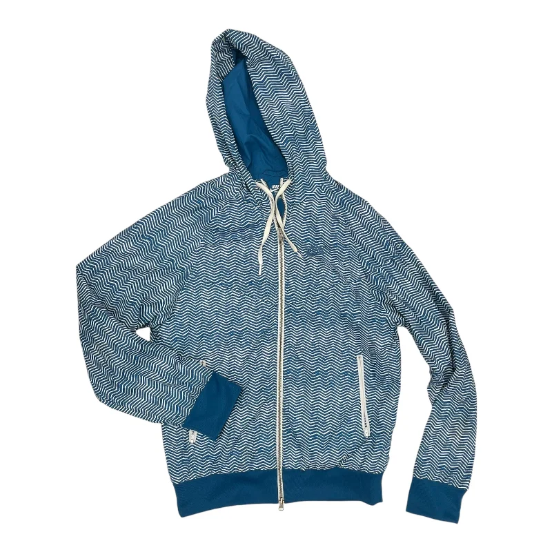 Don't Wait Athletic Jacket By Nike In Blue & White, Size:M