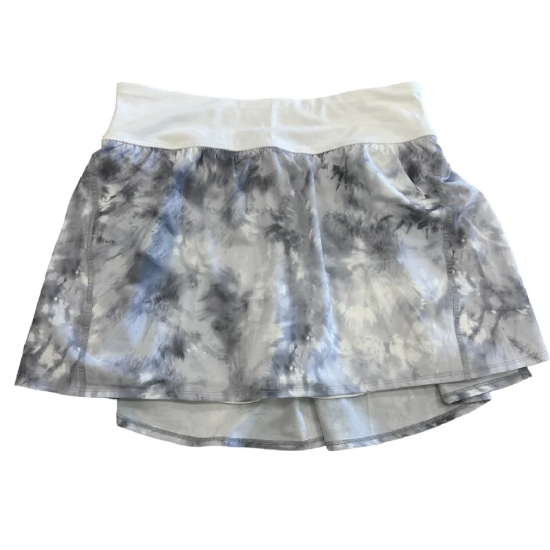Reduced Prices Athletic Skort By Spanx In Grey & White, Size: L