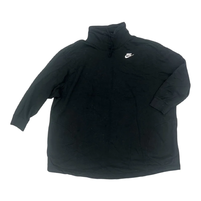 Now or Never Athletic Sweatshirt Collar By Nike Apparel In Black, Size:2X