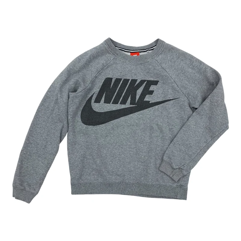 Huge Discounts Athletic Sweatshirt Crewneck By Nike Apparel In Grey, Size:S