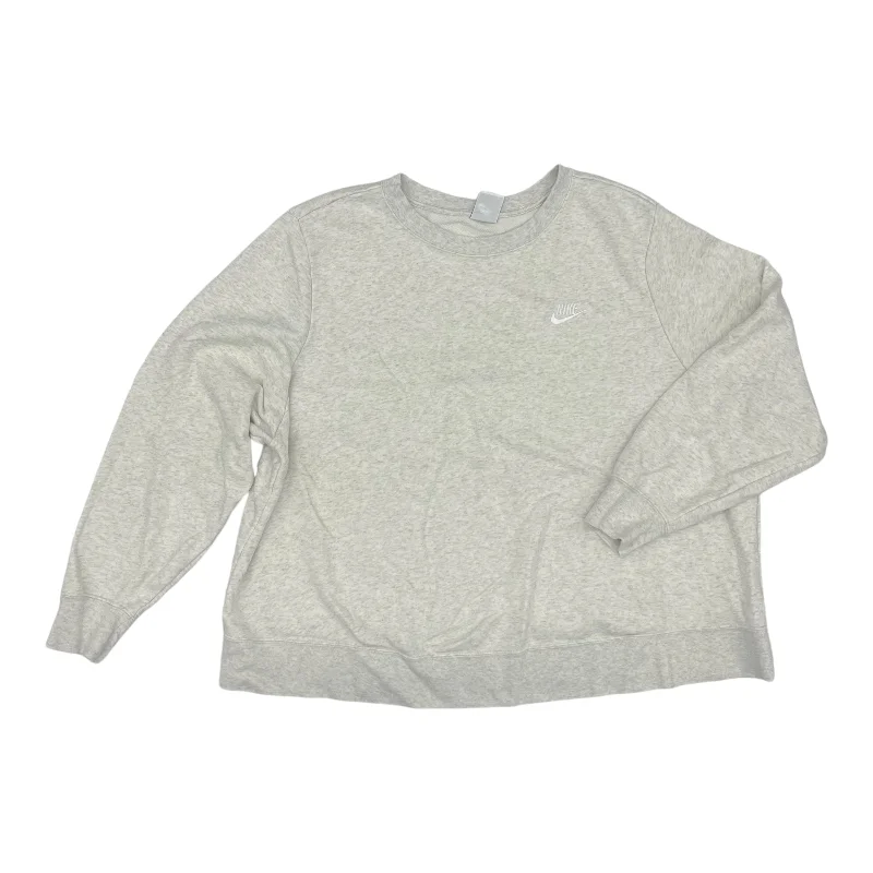 Deal Explosion Athletic Sweatshirt Crewneck By Nike Apparel In White, Size:3X
