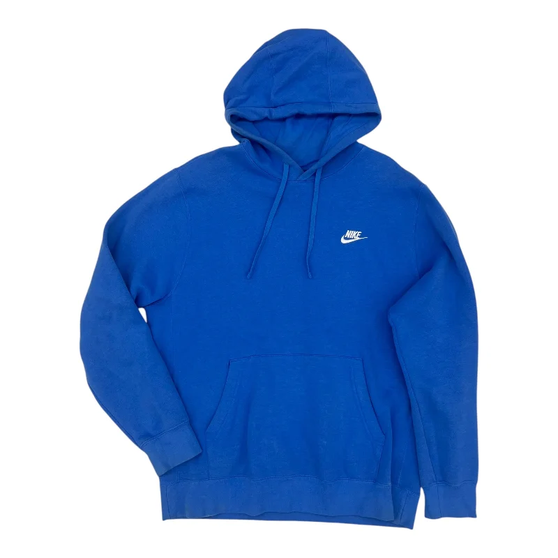 Final Sale Athletic Sweatshirt Hoodie By Nike Apparel In Blue, Size:L