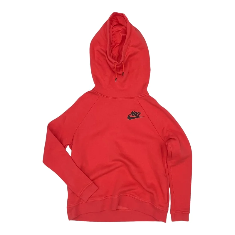 Clearance Sale Athletic Sweatshirt Hoodie By Nike Apparel In Coral, Size:M