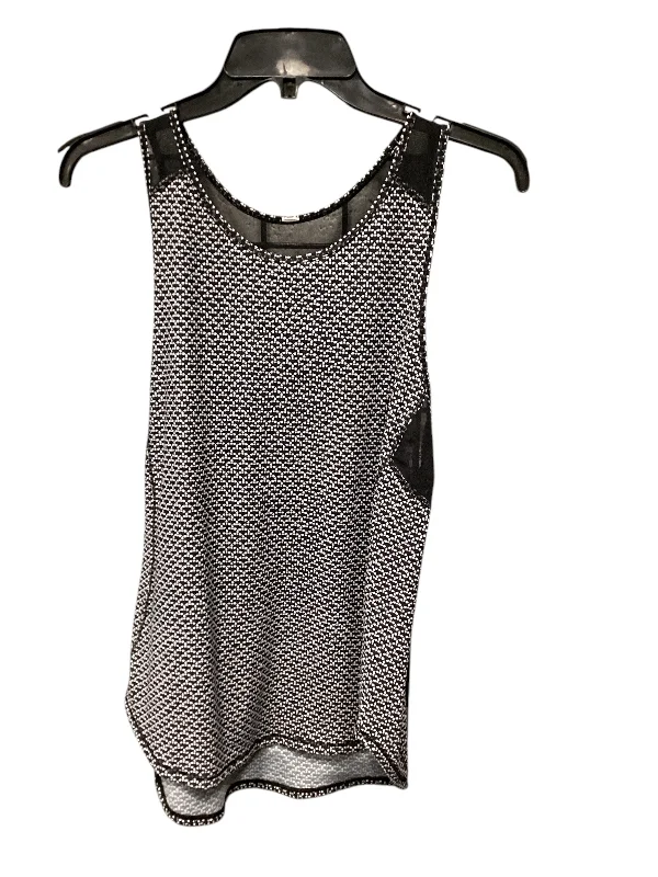Inventory Reduction Athletic Tank Top By Lululemon In Black & White, Size: M