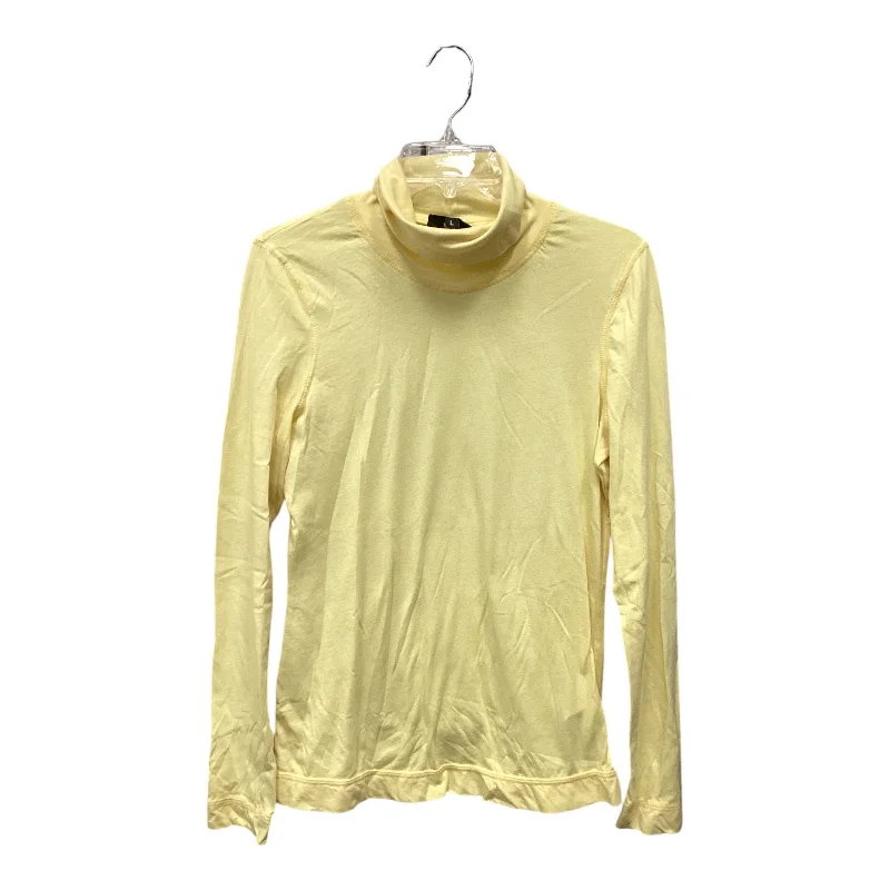 Great Deals Athletic Top Long Sleeve Collar By Athleta In Yellow, Size: L