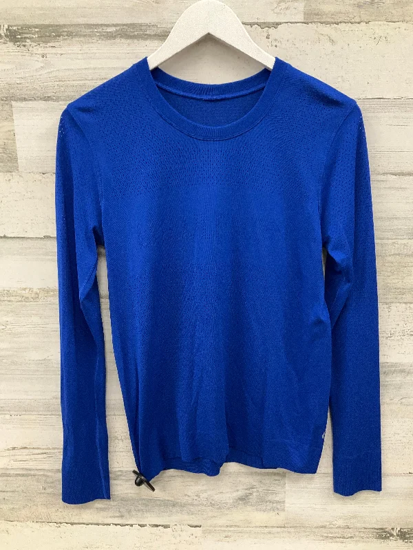 Markdown Madness Athletic Top Long Sleeve Crewneck By Lululemon In Blue, Size: 6