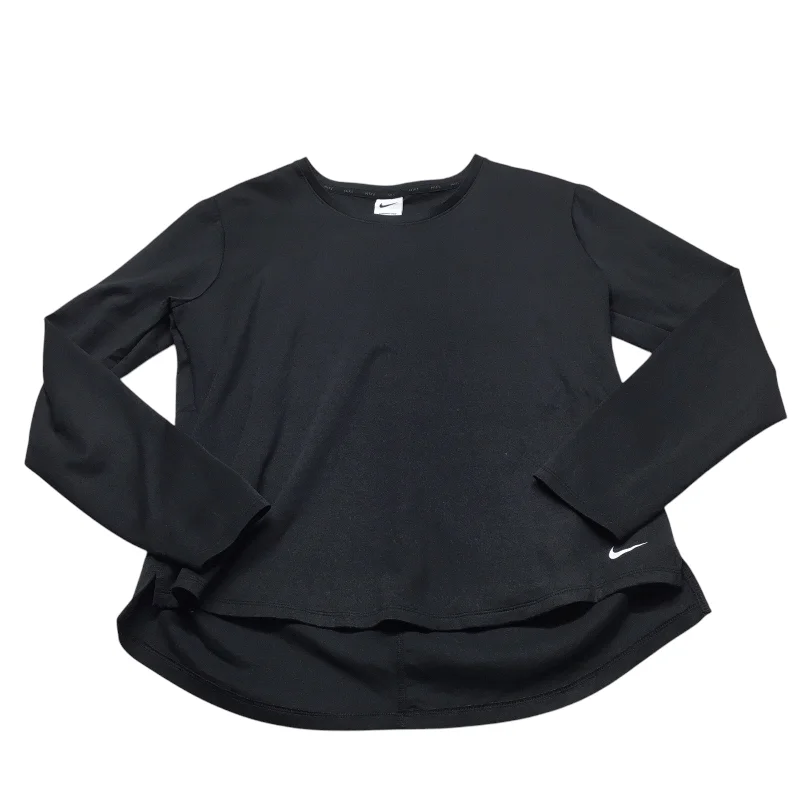 New Arrival Athletic Top Long Sleeve Crewneck By Nike Apparel In Black, Size: Xl
