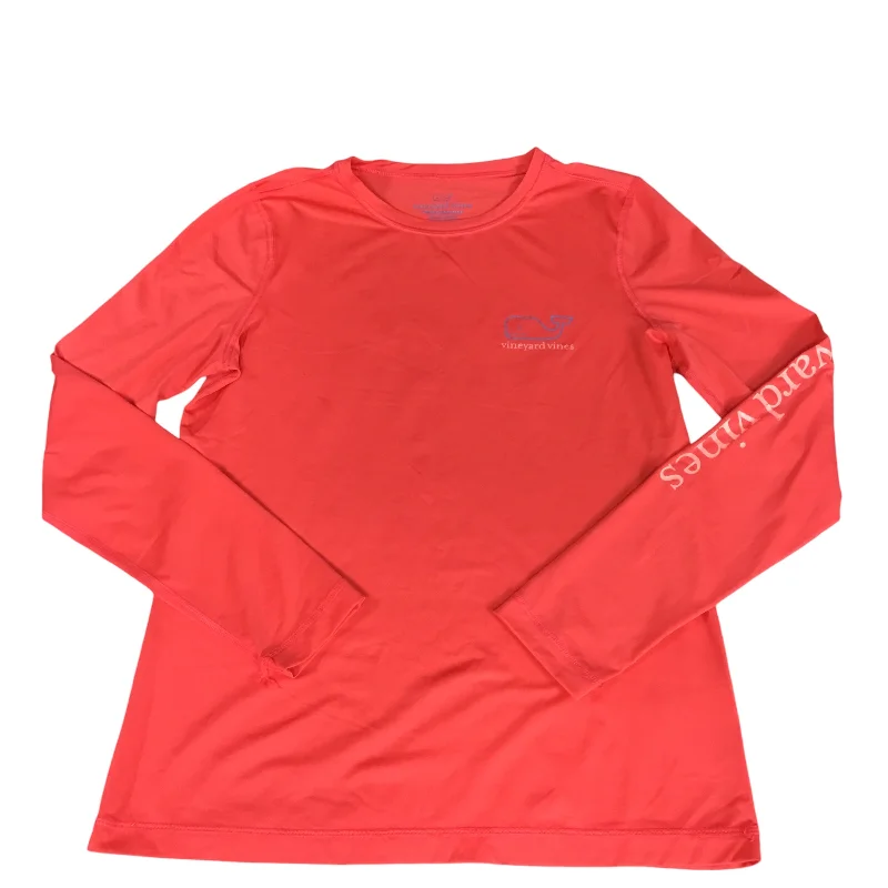 Flash Deals Athletic Top Long Sleeve Crewneck By Vineyard Vines In Coral, Size: S