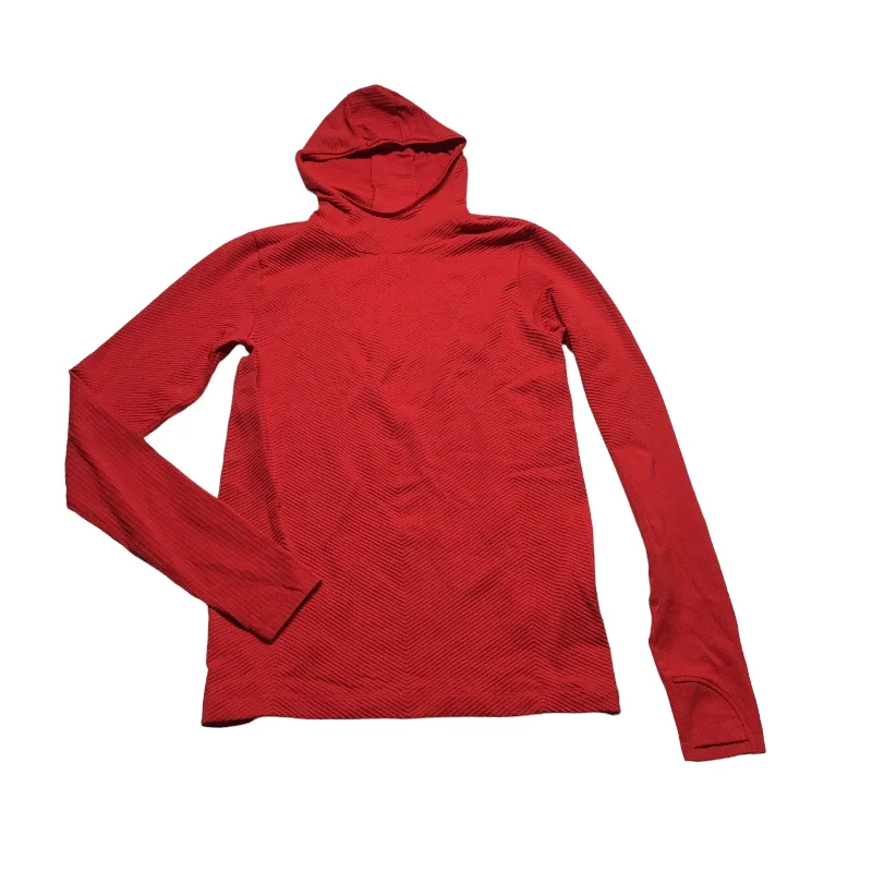 Members Only Athletic Top Long Sleeve Hoodie By Athleta In Red, Size: M