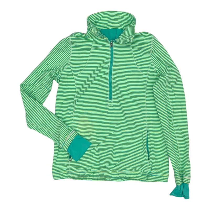 Price Cut Athletic Top Ls Collar By Lululemon In Blue & Green, Size:L