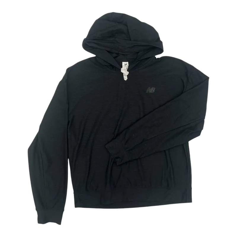 Don’t Miss Out Athletic Top Ls Hoodie By New Balance In Grey, Size:S