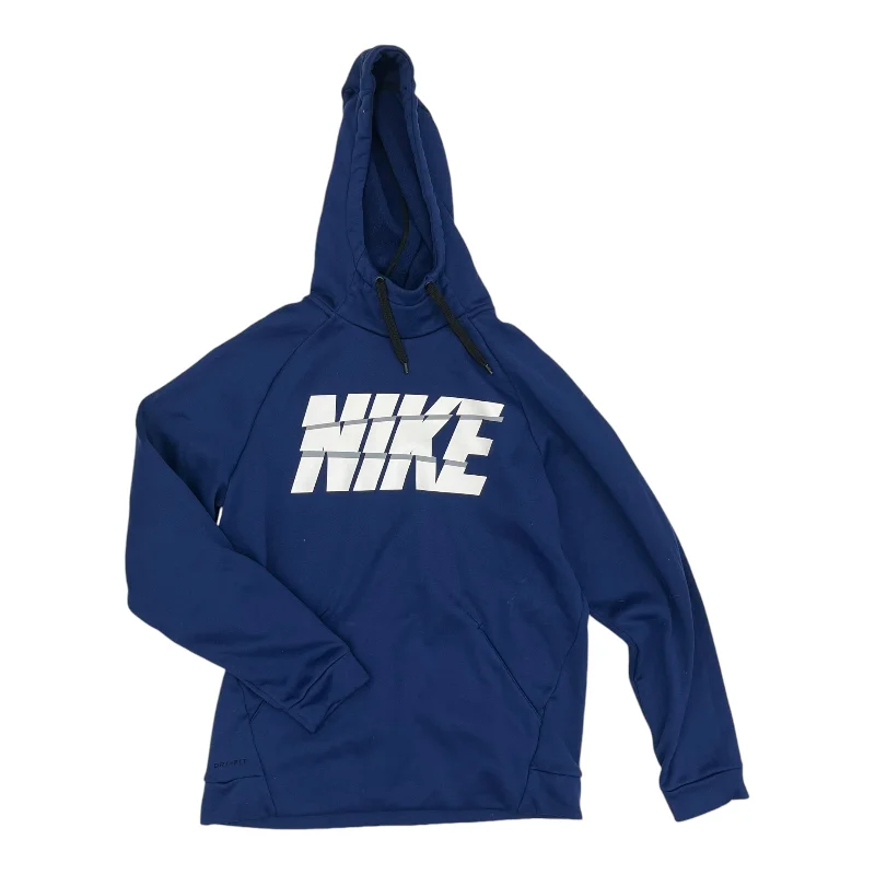 Midnight Sale Athletic Top Ls Hoodie By Nike In Navy, Size:S