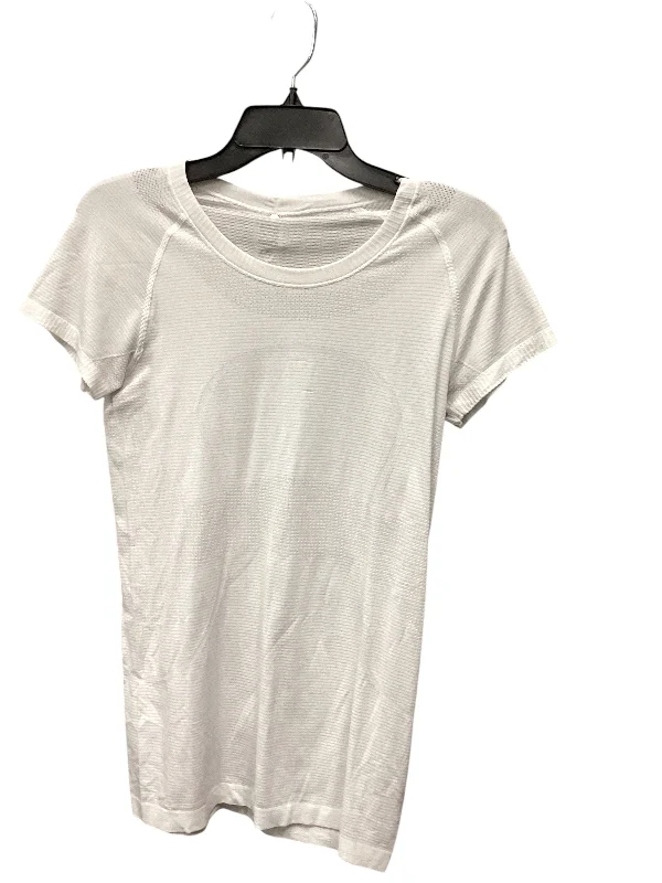 Savings Spectacular Athletic Top Short Sleeve By Lululemon In White, Size: 8