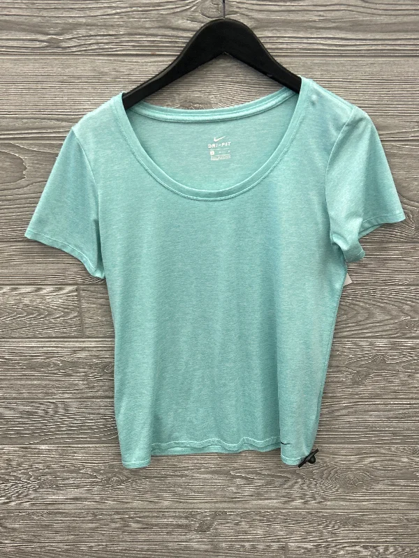 Quick Sale Athletic Top Short Sleeve By Nike In Teal, Size: M