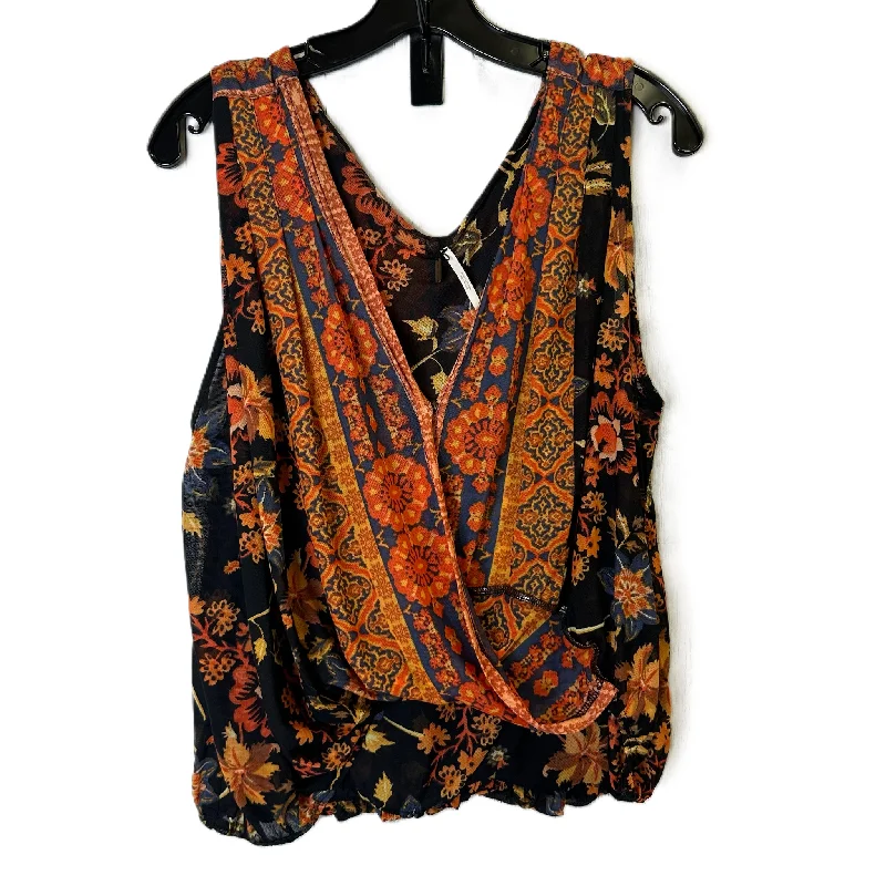 Deal of the Week Black & Orange Top Sleeveless By Free People, Size: Xs