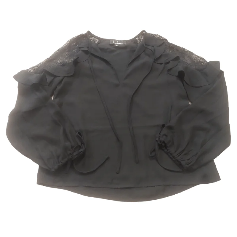 Fantastic Deals Black Top Long Sleeve Lulus, Size Xs
