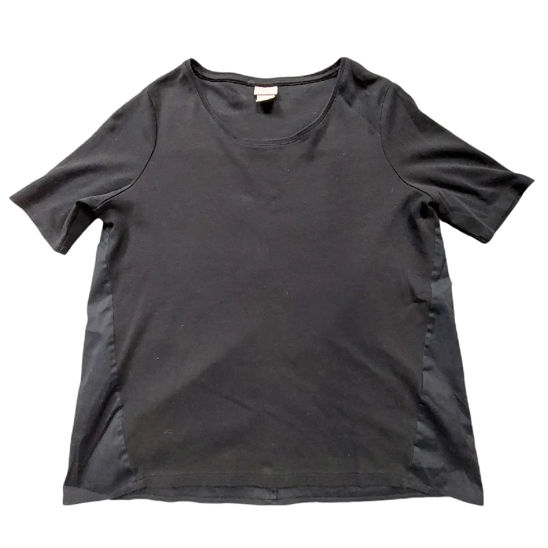 Bargain Prices Black Top Short Sleeve Basic Chicos, Size S