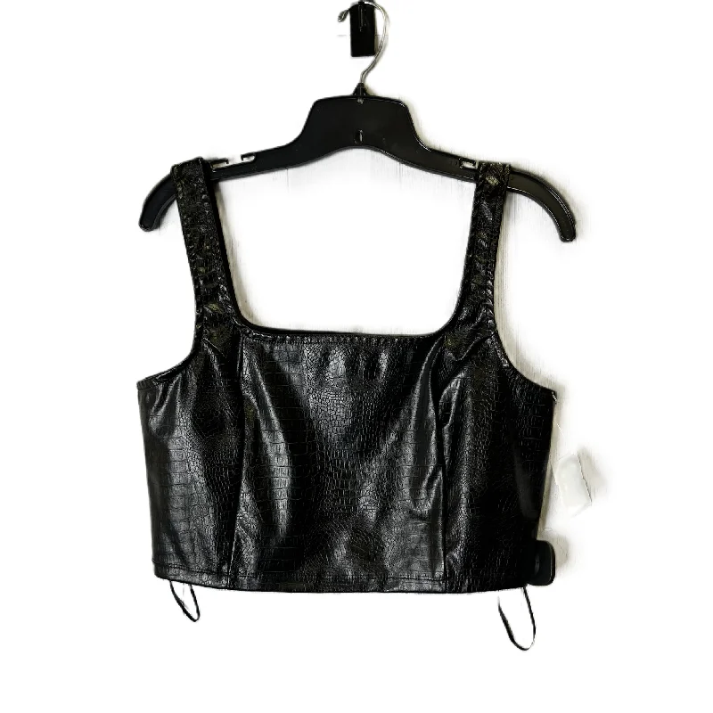Bargain Blast Black Top Sleeveless By Pink Rose, Size: L