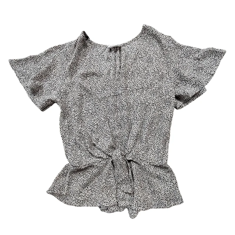 Limited Availability Black & White Top Short Sleeve Sienna Sky, Size Xs