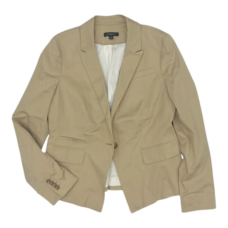 Deal Frenzy Blazer By Ann Taylor In Tan, Size:M