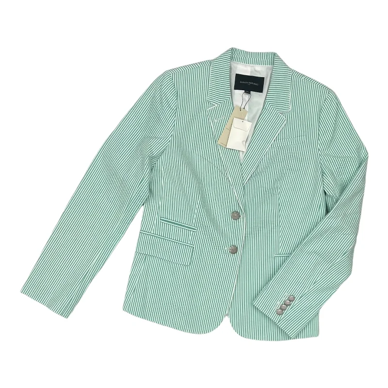 Savings Alert Blazer By Banana Republic In Green & White, Size:M