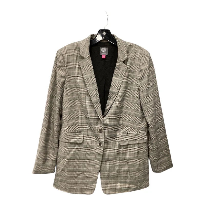 Deal Mania Blazer By Vince Camuto In Plaid Pattern, Size: 12