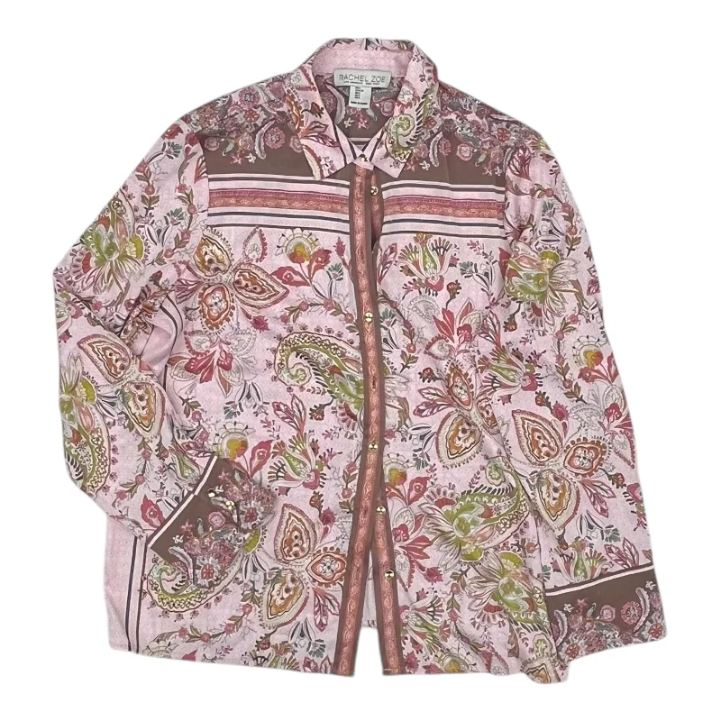 Daily Deals Blouse Ls By Rachel Zoe In Pink, Size:L