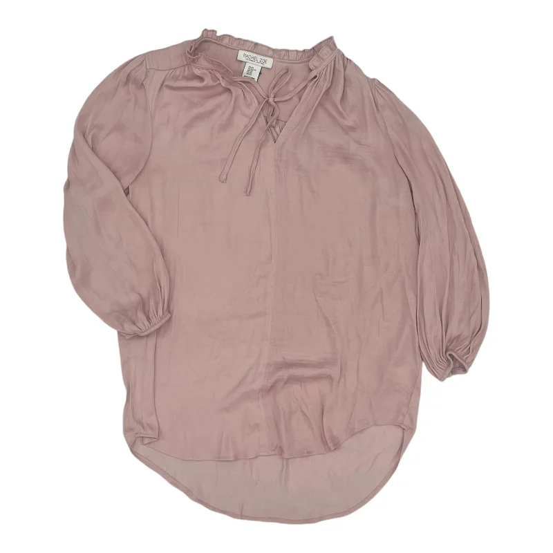 Flash Sale Blouse Ls By Rachel Zoe In Pink, Size:Xs