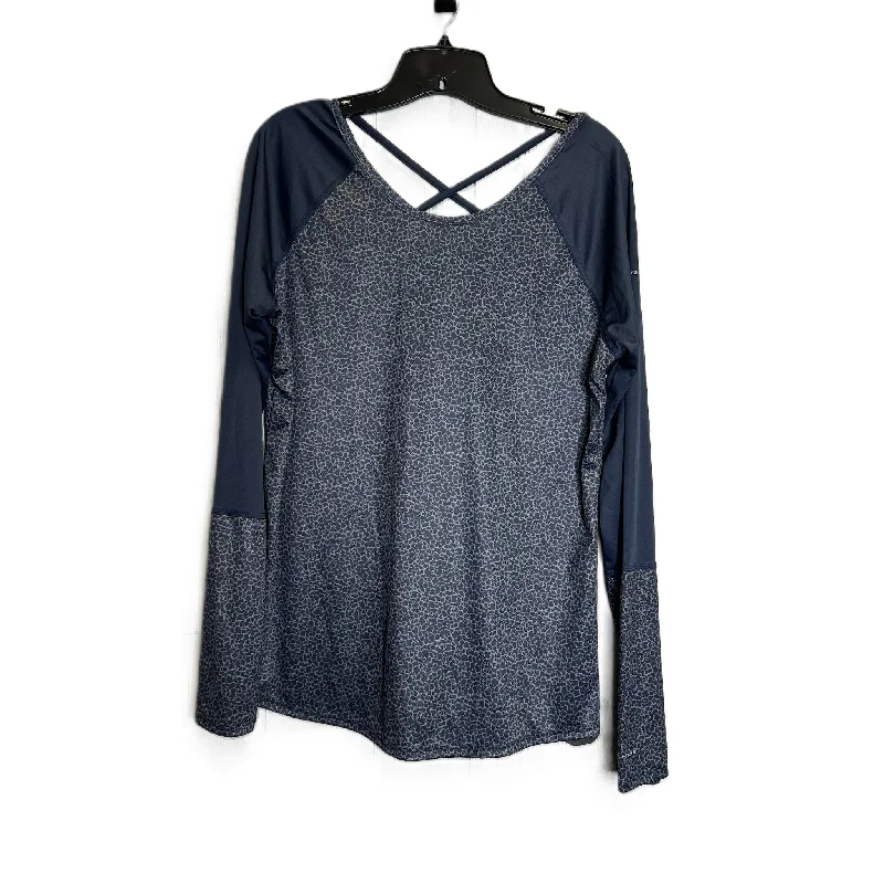 Hurry In Blue Athletic Top Long Sleeve Crewneck By Columbia, Size: Xl