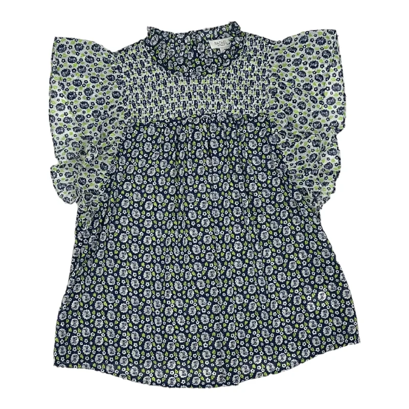 Limited Time Discount BLUE & GREEN BLOUSE SS by RACHEL ZOE Size:S